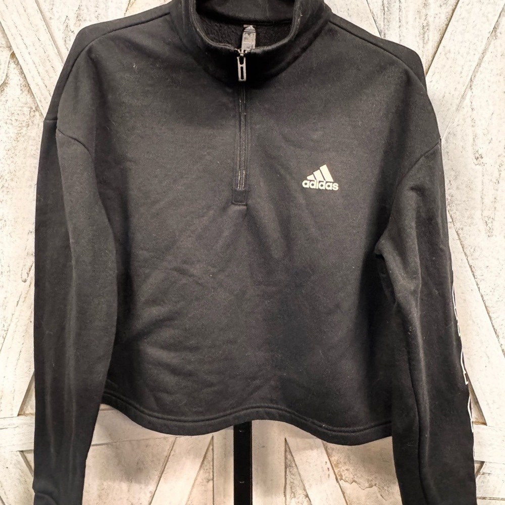 Adidas Black Half-Zip Sweatshirt